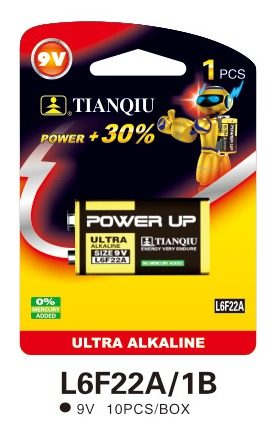9V alkaline 6LR61 smoke alarm battery