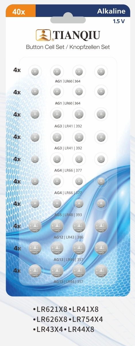 Button cell assortment set
