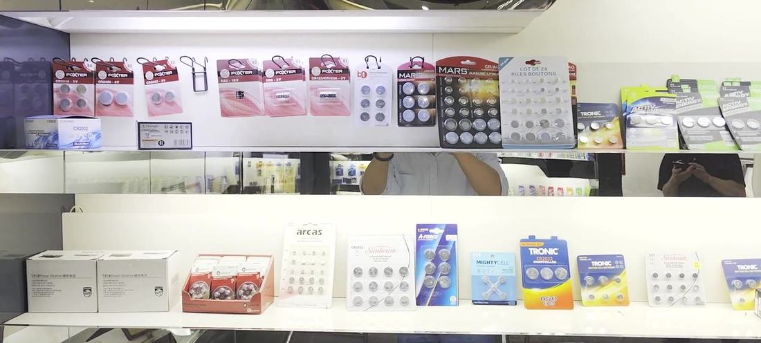 Showroom counter — our own blister packs